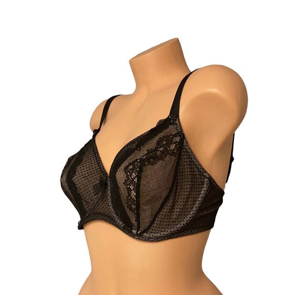 Wacoal 851143 Absolutely Fabulous Black Lace Underwire Bra 38C - Picture 3 of 5